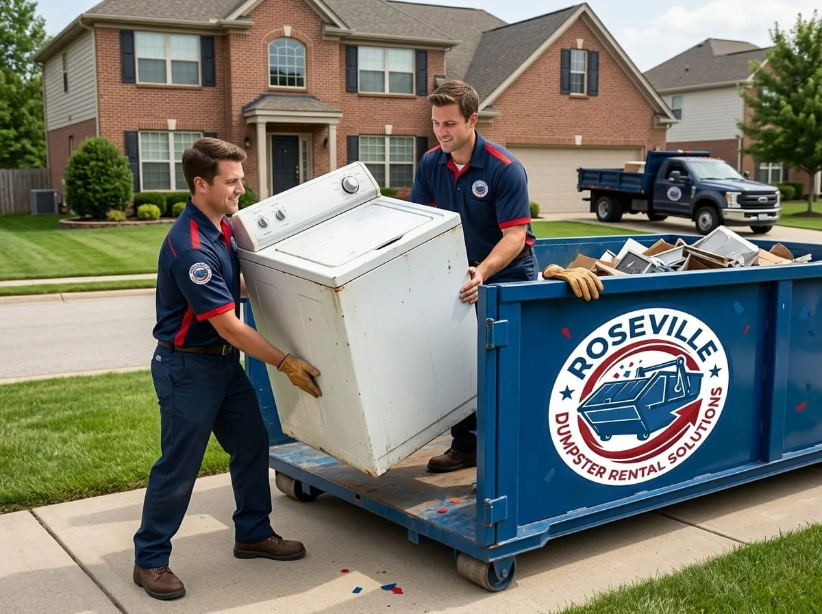 Roll-off dumpster delivered to a property in Mount Clemens, MI Roll-off dumpster delivered to a property in Mount Clemens, MI